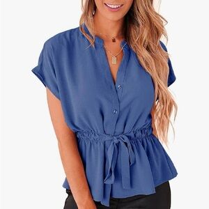 Womens Button Down Blouses Casual/Dressy XL